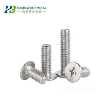 Križni vijaki s ploščato glavo iz titana